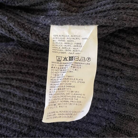 OVS Full Zip Ribbed Cardigan Granite Gray Size Large - Picture 5 of 7